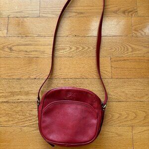 Il Bisonte Vintage Red Leather crossbody bag